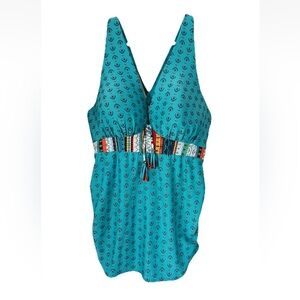 Swim By Cacique Womens Size 42D Blue Underwire Tankini Swimsuit Top
